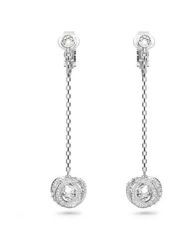 Generation Clip Long Earrings White - SWAROVSKI - BALAAN 1