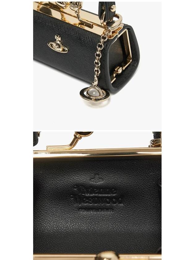 ORB Charm Leather Shoulder Bag Black - VIVIENNE WESTWOOD - BALAAN 4