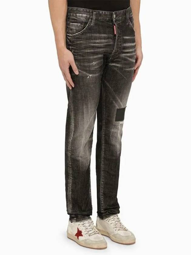 Distressed Wash Denim Jeans Black - DSQUARED2 - BALAAN 4