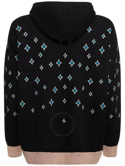 Bluemarble Jacquard Rhinestoned Hooded Jumper Size Small - BLUEMARBLE - BALAAN 2