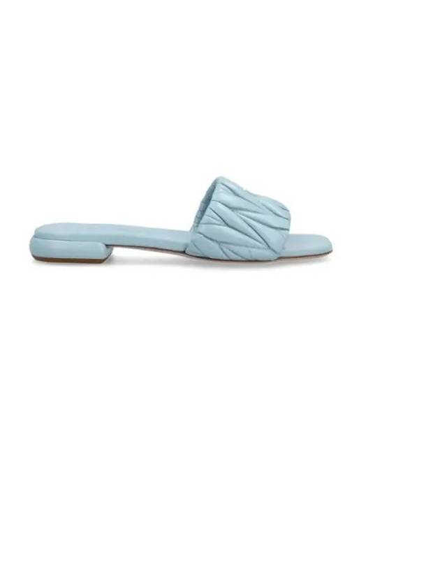 23 5XX605 3LM5 F0012 Matelasse Nappa Leather Slides - MIU MIU - BALAAN 1