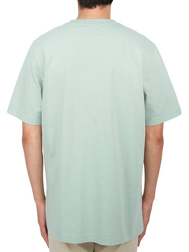 Surfing Foxes Logo Print Short Sleeve T-Shirt Sky Blue - MAISON KITSUNE - BALAAN 4