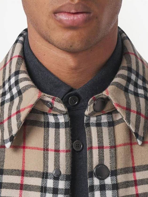 Vintage Check Wool Cotton Shirt Jacket 8043839 Free - BURBERRY - BALAAN 5