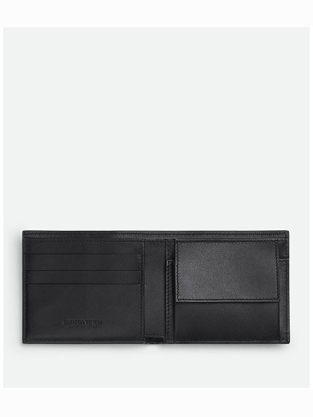 Intrecciato Coin Pocket Half Wallet Black - BOTTEGA VENETA - BALAAN 3