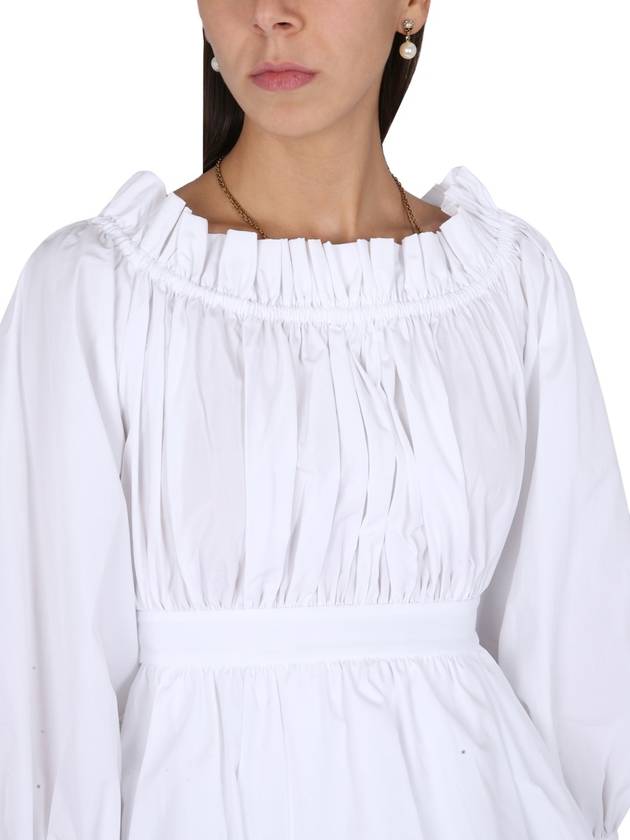 cotton poplin blouse white - ALEXANDER MCQUEEN - BALAAN 5