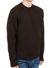 Men’s Merino Wool Knit Top Brown - TEN C - BALAAN 4