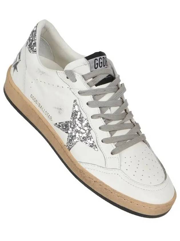 Ball Star Heel Tab Low Sneakers White Silver - GOLDEN GOOSE - BALAAN 2