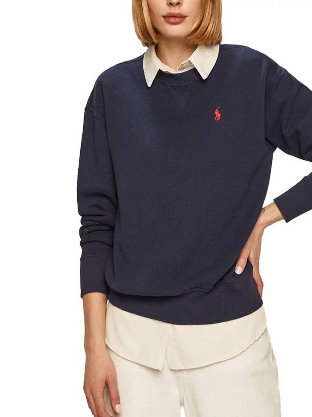 Embroidered Logo Pony Sweatshirt Navy - POLO RALPH LAUREN - BALAAN 4