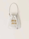 Woven Fabric Mini Bucket Bag White - MIU MIU - BALAAN 2