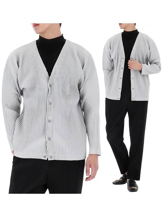 Pleated Cardigan Grey - ISSEY MIYAKE - BALAAN 2