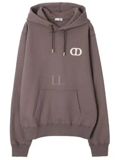 Cd Icon Embroidered Cotton Hoodie Brown - DIOR - BALAAN 2