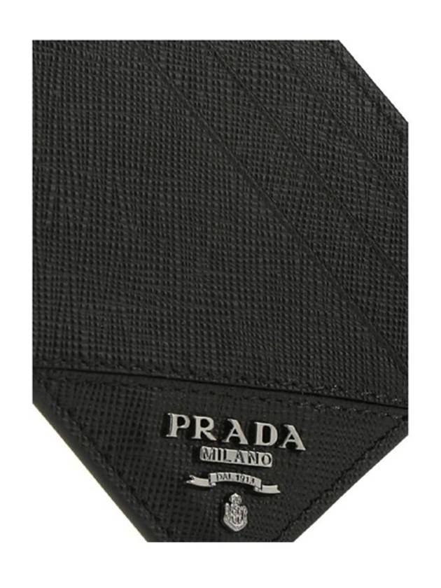 Saffiano Leather Card Wallet Black - PRADA - BALAAN 5