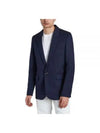 Breasted Wool Blazer Jacket Nautic Blue - AMI - BALAAN 2