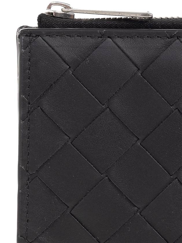 Intrecciato Bifold Calfskin Half Wallet Black - BOTTEGA VENETA - BALAAN 6