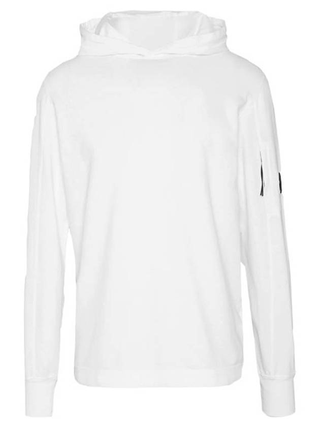 Lens Wappen Cotton Hood White - CP COMPANY - BALAAN.