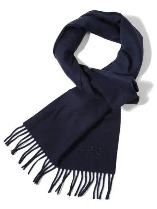 Ambroise Embroidered Muffler Navy - A.P.C. - BALAAN 2