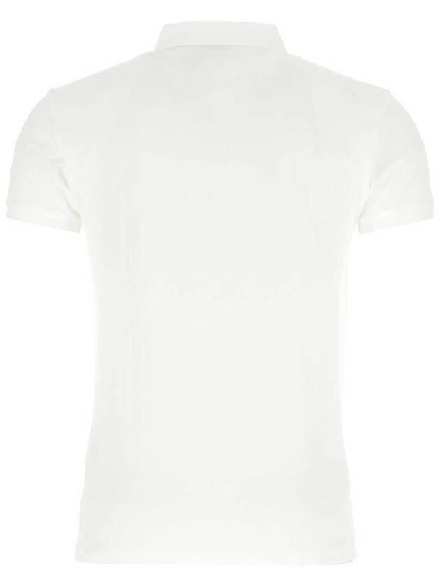 Logo Slim Fit Short Sleeve Polo Shirt White - POLO RALPH LAUREN - BALAAN 3