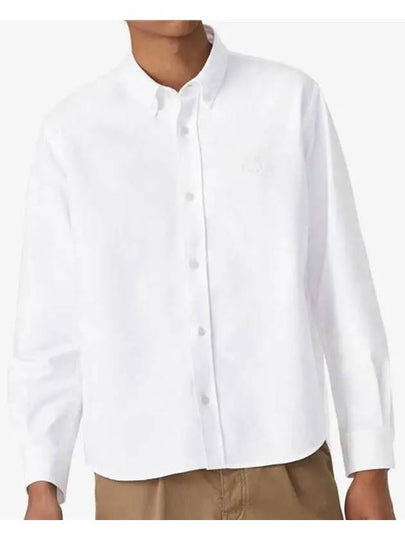 Tiger Embroidered Logo Long Sleeve Shirt White - KENZO - BALAAN 2