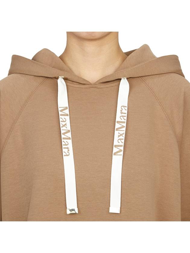 Ospite Embroidered Logo Hoodie Camel - MAX MARA - BALAAN 6