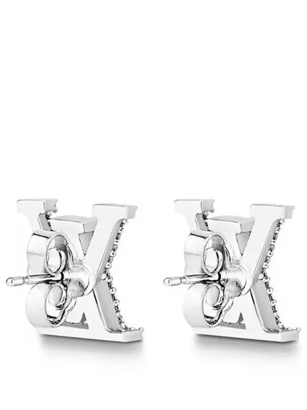 LV Iconic Earrings Silver - LOUIS VUITTON - BALAAN 4