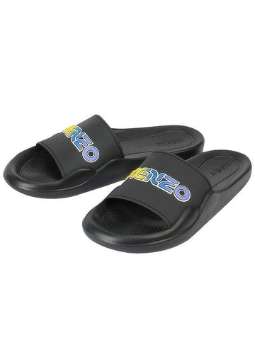 logo printing slippers black - KENZO - BALAAN.