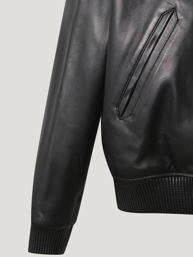 BLACK PREMIUM LEATHER BOMBER JACKET - IRO - BALAAN 4