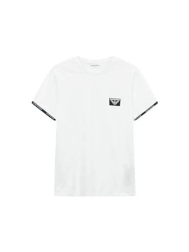 UNDERWEAR Men s Square Eagle Patch Lounge T Shirt White - EMPORIO ARMANI - BALAAN 1