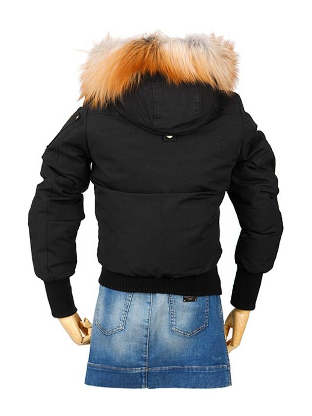 Gold Series Red Fur Bomber Jacket Black - MOOSE KNUCKLES - BALAAN 4