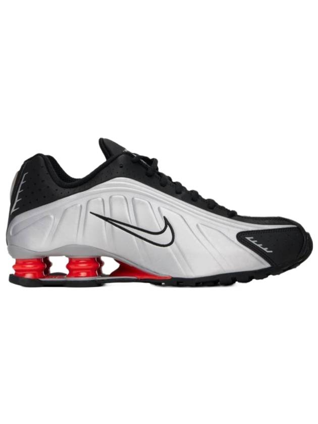 Nike Shox R4 Low Top Sneakers Silver Black - NIKE - BALAAN 1