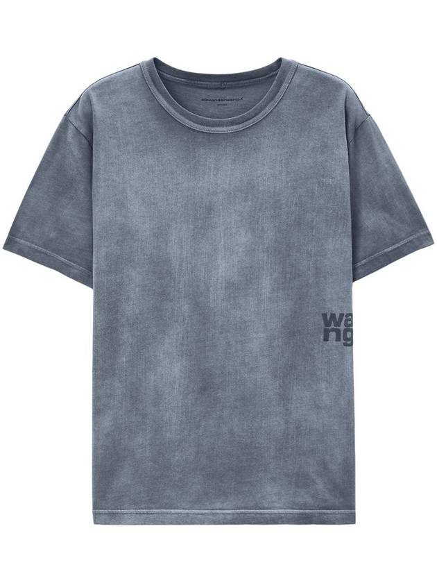 Alexander Wang Essential Jsy Ss T-Shirt W/ Puff Logo & Bound Neck Clothing - ALEXANDER WANG - BALAAN 1