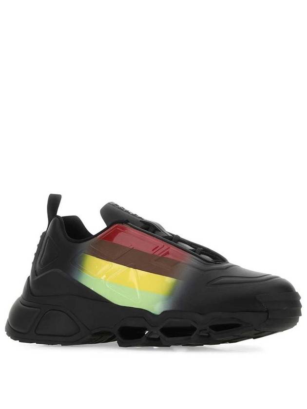 Collision Cross Low Top Sneakers Black - PRADA - BALAAN 3