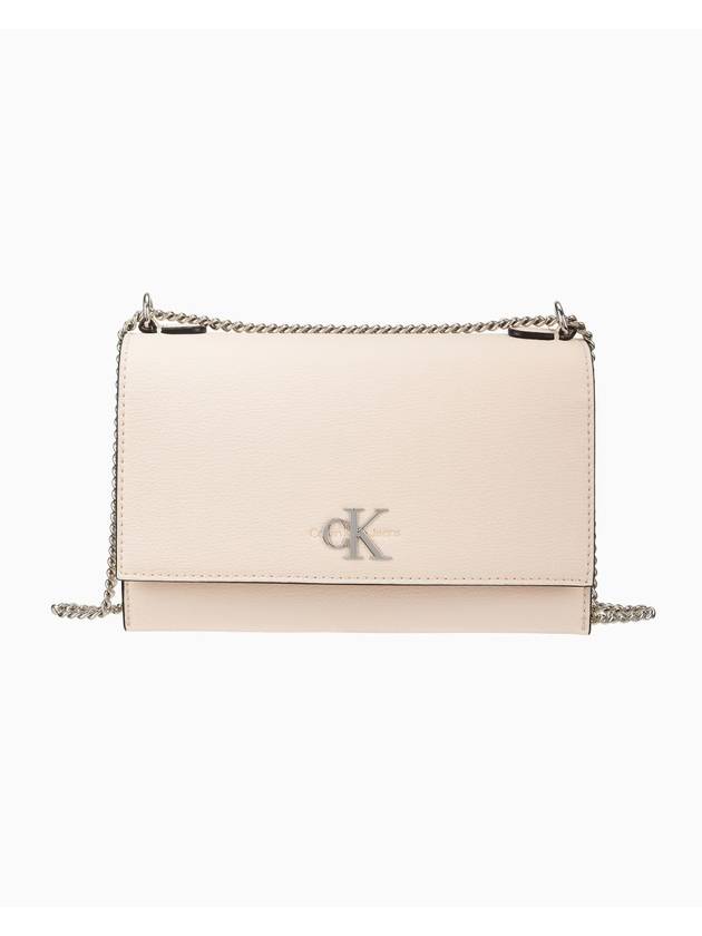 Logo Flap Chain Shoulder Bag Pink - CALVIN KLEIN - BALAAN 1