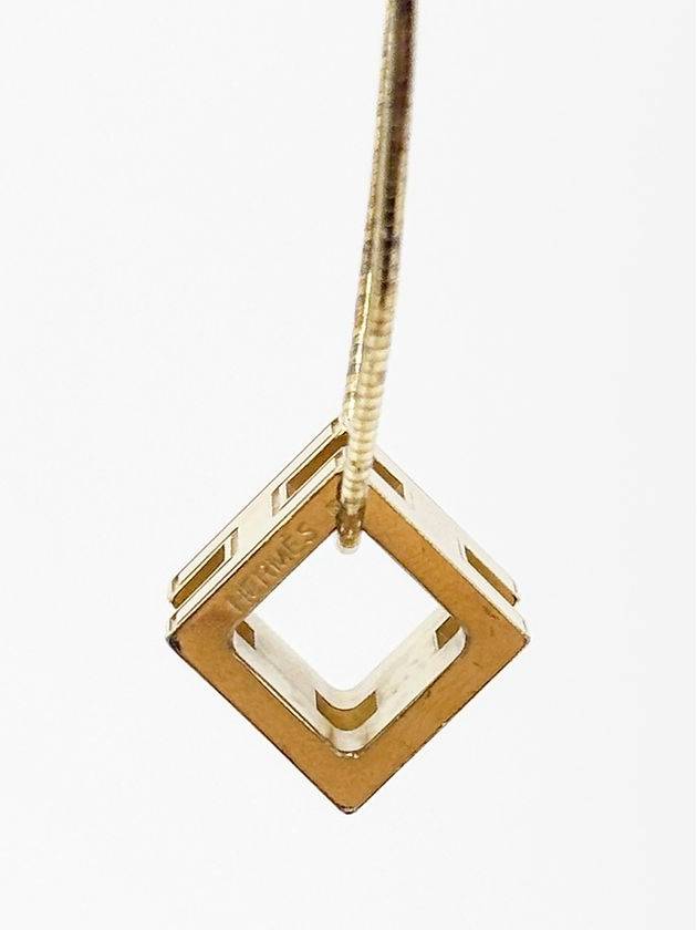 Gold H Cube Pendant Snake Necklace 4VHEA36618 - HERMES - BALAAN 4