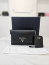 Monochrome Envelope Saffiano Leather Cross Bag Black 1BP020 - PRADA - BALAAN 1