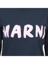 Logo Long Sleeve T-Shirt Navy - MARNI - BALAAN 11