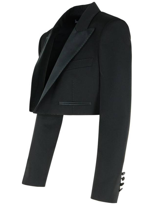 Dolce & Gabbana Black Wool Blend Blazer - DOLCE&GABBANA - BALAAN 2