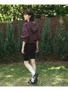 _NYLON HOOD CROP WINDBREAKER JACKET_BURGUNDY - THE GREEN LAB - BALAAN 9