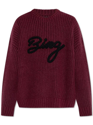 Anine Bing Sweater Sydney, Women's, Burgundy - ANINE BING - BALAAN 1