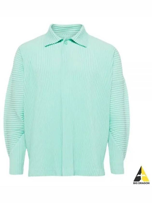 Homme Pliss? Polo T-Shirt HP46JM10260 Green - ISSEY MIYAKE - BALAAN 2