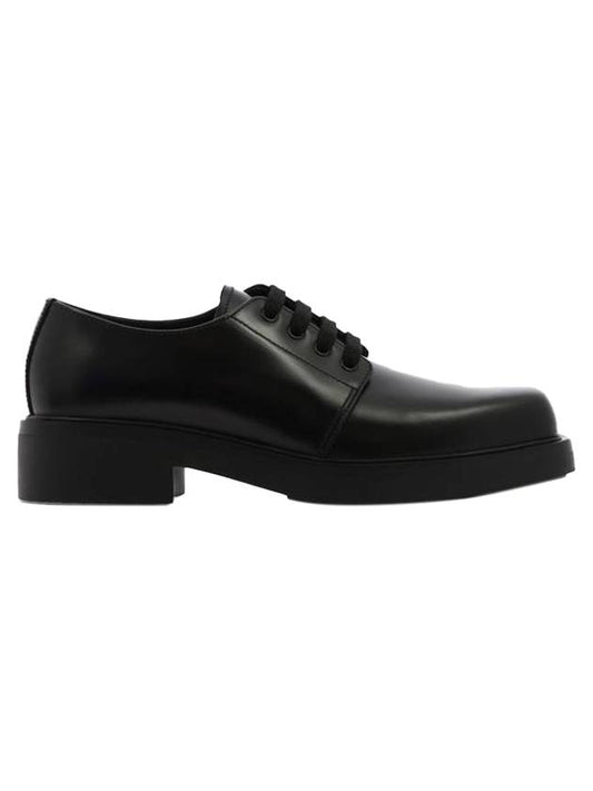 lace-up leather derby shoes black - PRADA - BALAAN 1