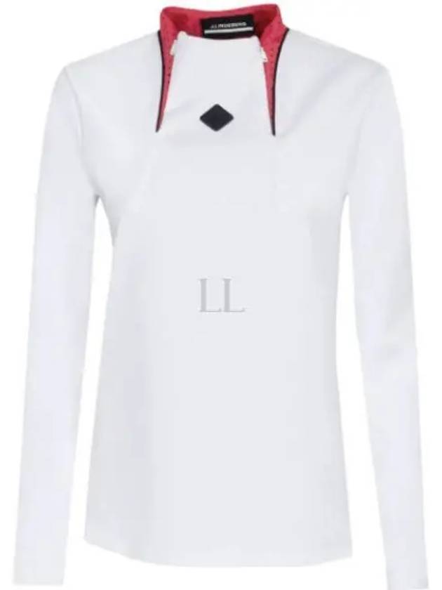 Tweeny Zipped Mid Layer Long Sleeve T-Shirt White - J.LINDEBERG - BALAAN 2