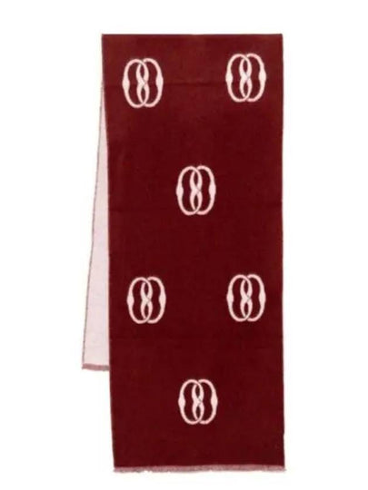 Emblem Wool Scarf Burgundy - BALLY - BALAAN 2