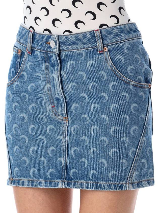 Moon denim mini skirt - MARINE SERRE - BALAAN 3