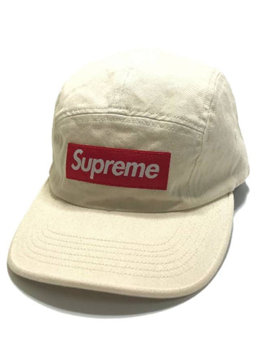 Washed Chino Twill Camp Cap Natural Ivory Beige Washed Chino Twill Camp Cap - SUPREME - BALAAN 1