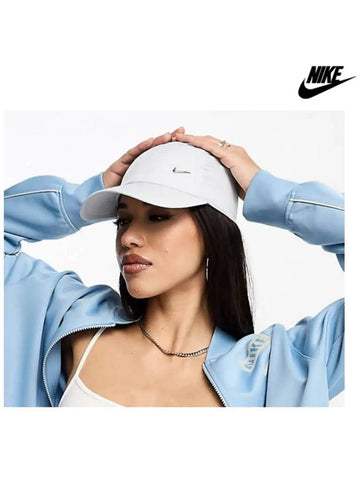 H86 White Metal Swoosh Unisex Hat White - NIKE - BALAAN 1