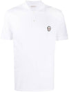 Skull Patch Polo Shirt White - ALEXANDER MCQUEEN - BALAAN 1