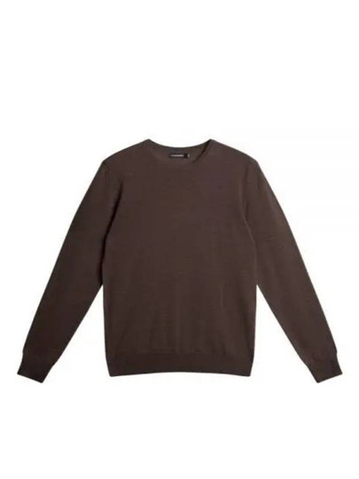 Lyle Light Merino Wool Knit Top Walnut Melange - J.LINDEBERG - BALAAN 2