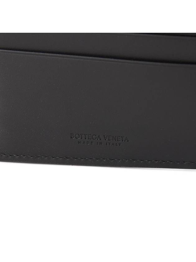 Men's Intrecciato Half Wallet Black - BOTTEGA VENETA - BALAAN 6