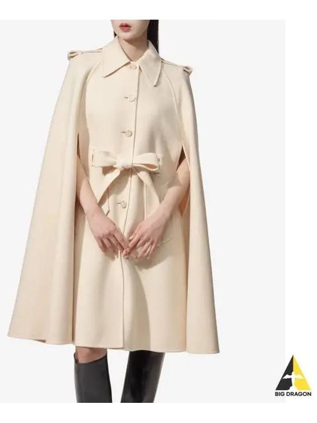 Cape Sleeves Button Up Half Coat Ivory - GUCCI - BALAAN 2