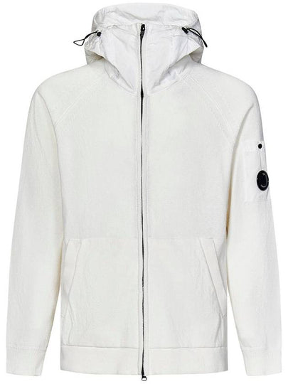 Cotton Mixed Knit Hooded Jacket White - CP COMPANY - BALAAN 2